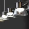 Подвесные светильники, современная скандинавская длинная черная лампа для спальни, кабинета, простое дымчато-серое стекло, высококачественный ресторан