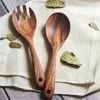 Spoons Cooking Accessories Dinner Kitchen Tools Cutlery Salad Serving Tableware Large Wooden Spoon Fork