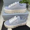 Designer Trainer Damesschoenen Nylon Casual Schoenen Gabardine Klassieke Canvas Sneakers Merk Wiel Dame Stylist Trainers Mode Platform Effen Verhoog Schoen met doos