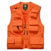 Fashion Vest Men Summer Mesh Men Vest Fishing Pography Mens Vests Plus Size M-4XL Waistcoat With Many Pockets2812