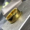 anéis para mulheres designer anel de casamento totalmente perfurado vans cleef anéis trevo de quatro folhas qualidade luxo aço inoxidável zircão jóias presente de natal 18k