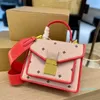 Bolso de diseñador de impresión para mujer, bolsos cruzados de hombro, bolsos de lujo de cuero, bolso de Color de costura, bolso de mano femenino