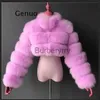 Fourrure femme Fausse fourrure de luxe vison manteaux femmes haut d'hiver mode rose fausse fourrure manteau élégant épais chaud vêtements d'extérieur fausse fourrure femme vesteL231007