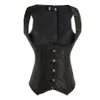 underbust corset steel boned plus size vest basques corsets and bustiers lingerie for women top sexy corsetto shoulder strap275L