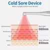 Ansiktsvårdsenheter Röd ljusterapi för kallt öm och canker 660nm 850 nm nära infraröd LED -enhet för smärtlindring Skincare Wand 231007