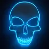 Theme Costume LED Halloween Horror Mask Skull Mask Neon Light Skeleton Scary Mask Halloween Party Come Cosplay Glow In Dark Masques PropL231008