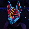 Tema Kostüm Anime Demon Slayer Mask Light Up Led Mask Cadılar Bayramı Parti Mask Kimetsu Hayır Yaiba Kamado Tanjirou Film Partisi Cosplay Maskl231008
