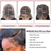 Syntetyczne afro perwersy Curly 13x6 HD Humn Hair Glueless 13x4 4C Krawędzie koronkowe peruki dla kobiet 30 -calowe głębokie fala frontowa w sprzedaży 231006