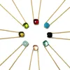 Catene Ciondolo di caramelle di alta qualità superiore 22 colori Cristallo colorato Nero Rosa Blu Verde Collana per gioielli di moda da donna LN015