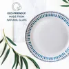 Conjuntos de louça Expressões 12-Pc Set Serviço para 4 Durável e Eco-Friendly Higher Rim Placa de Vidro Tigela Microondas Jog