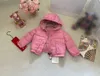 White duck down baby Hooded Jackets child Winter Warm clothing Size 100-160 CM Embroidered logo on the back overcoat for boys girl Oct05