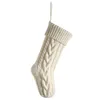Twisted Cable Christmas Stockings Knitting Stylish Christmas-Stocking 2023 Xmas Stocking Inomhus juldekorationer Dom1413