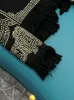 Automne noir contraste couleur gland paillettes Tweed veste à manches longues revers cranté classique vêtements d'extérieur manteaux O3O072586