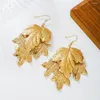 Dangle Earrings Fashion Gold Color Multi Layered Plant Leaves Classic Vintage Drop For Women Jewelry Party Girls Gifts