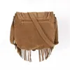 الشتاء Deerskin Velvet Tassel Counter Bag Vintage كبير السعة الكبرى حقيبة أزياء حقيبة يد حقيبة اليد Bolsa