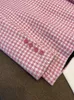 2023 Autumn Pink Houndstooth Blazers Blazers z długim rękawem przyciski z podcięciem lapelu z podwójną warstwą warstwy o3O072097