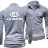 Herren Hoodies 2023 Druck Herbst KIA Logo Hoodless Sweatshirt Street Jacke Sportswear Pullover