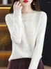 Women's Sweaters Fashion Merino Wool Cashmere Women Knitted Sweater O-Neck Long Sleeve Pullover Autumn Clothing Jumper Top