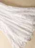 Robes décontractées Été Blanc Sirène Dentelle Fête de mariage pour les femmes 2023 Piste élégante manches évasées longue maxi robes robe de soirée