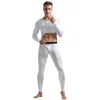 Männer Hosen Sexy Slim Anzug Ice Mesh Hhole Belüftung Enge Nahtlose Basis Top Hose Set Einfarbig Lange