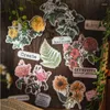 Opakowanie na prezenty 40Sheets Vintage Scrapbooking Naklejki Pakiet Kwiaty naklejki naklejki