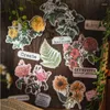 Cadeauverpakking 40 vellen Vintage Scrapbooking Stickers Pack Plant Bloemen Sticker DIY Kaart Maken Craft Supplies Planner Journal Dagboek