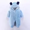 Jackets Born Baby Spring Winter Clothing Jacket Girls Jumpuit Boys 소프트 양고기 벨벳 베어 018 개월 231007