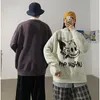 Herren Hoodies Mode Pullover Hemden Paar Pullover Lose Harajuku Herbst/Winter Unisex Cartoon Bedruckte Tops All Match Strickwaren Pullover