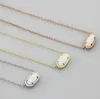 New Pendant Necklaces Necklace White Color Shells Real Gold Plated Dangles Glitter Jewelries Letter Gift with Free Dust Bag