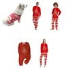 Hondenkleding Bijpassende kerstpyjama voor koppels Nachtkleding Kind Papa Moeder Baby Grappige ouder-kind set