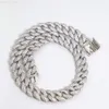 Hot Sale Miami White Gold Plating 15mm Iced Out Cuban Chain Diamond Bling Rap Chain Link Value Chain