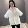 Women's Sweaters Korejepo Knitted Cardigan 2023 Spring Autumn Top Women Small Fragrant Coat Short Overlay Mink Fleece