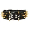 Dog Collar Spikes Studded Leather for Large s Mastiff Rottweiler Bulldog Pitbull Beagle Doberman Big Adjustable285K