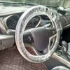 Steering Wheel Covers 100Pcs Car Interior Accessoreis Disposable Transparent Vehicle Cover Protector With Elastic Trims