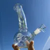 Gökkuşağı 7.8 inç cam nargile içen su boruları bong bubbler + downstem kase