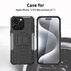 Dazzle Armor Cases pour iPhone 15 Plus 14 13 Phone15 12 Pro Max Mode Antichoc Robuste Hybride Dur PC Plastique Souple TPU Antidérapant Double Téléphone Back Defender 2in1 Couverture