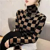 23GG Women Sweaters Turtleneck Brand GGity Knit Pullovers Tight Pile Collar Bottoming Sweater TopsS-XXXL