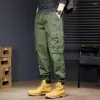 Men's Pants Style Summer Cotton Cargo Trendy Multi Pocket Sweatpants Loose Oversize Leggings Casual Trousers