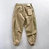 Men's Pants Cargo Style Casual Elastico-waisted Retro Loose Leg