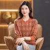 Women's Sweaters Women Gray Orange Green Red Rhombic Lattice Pullover Soft Warm Cosy Knitwear Round Collar Thermal Knitted Tops Jersey