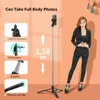 Selfie Monopods COOL DIER 1580mm Wireless Stick Tripod Foldable Monopod With Fill light For Gopro Action Cameras Smartphones 231007
