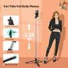 Selfie Monopods COOL DIER 1580mm sans fil bâton trépied pliable monopode avec lumière de remplissage pour caméras d'action Gopro Smartphones 231007