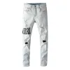 Jeans pour hommes de qualité supérieure de qualité de broderie créatrice pantalon denim trous de mode Hip Hop Street Taille 28-40 888397335