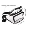 Sacos de armazenamento 2023 PVC Mulheres Cintura Fanny Pack Belt Bag Hip Bum Claro Transparente Peito Bolsa Drifting Mobile Phone