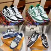 Louies Vuttion Sneakers Designer Sneaker Treinador Virgil Sapatos Casual Calfskin Leather Abloh White Green Red Blue Let 41N5 Luis Viton Lvse Shoes S1f1