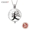 CLUCI 3 peças de árvore da vida redonda feminina para colar fazendo joias com pingente de pérola de prata esterlina 925 SC303SB239H