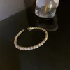 Mrożona biżuteria Pełna diamentowa bransoletka tenisowa Prezent biżuterii ślubnej na Walentynki Bransoletki mody biżuterii