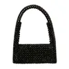 Evening Bags Underarm Bag Women Retro Plastic Shiny Hand-woven Beaded Pearl Sequin Totes Shoulder Armpit Cover Handbags