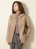 Vestes en cuir véritable pour femmes, manteau en peau de mouton véritable, vêtements simples, printemps-automne, 2023, Cuero G