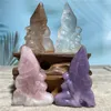 Dekorativa figurer Naturliga stenar Flower Child Lunlun Labradorite Kunzite Rose Crystal Butterfly Wicca Wichcraft Mineral Home Garden